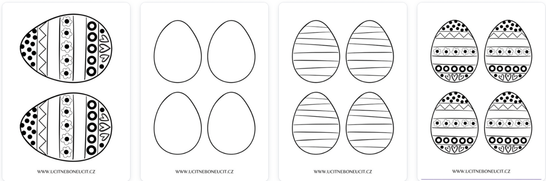 Šablony velikonoční vejce papírové
