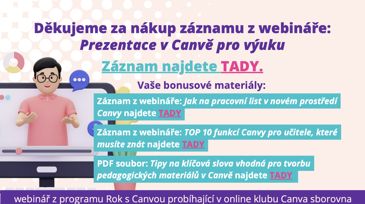 Jak na prezentaci v Canvě pro pedagogy webinář 